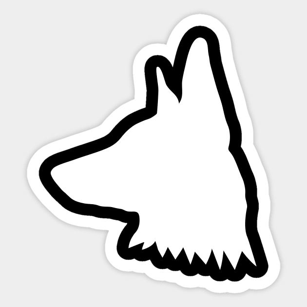 White German Shepherd Gifts Sticker by KevinWillms1